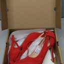 Fashare Womens High Heels Bow Tie Back Sexy Stiletto Ankle Strap Wedding Dress Pumps Shoes (7.5)