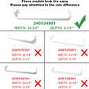 [UPGRADE] 240534901 Refrigerator Door Shelf Rack Bar Fit for frigidaire kenmore Replace 948954 AP3214630 PS734935 EAP734935 Frigidaire Door Shelf Retainer Bar Figure 5,6,7 Lists the Compatible Models.