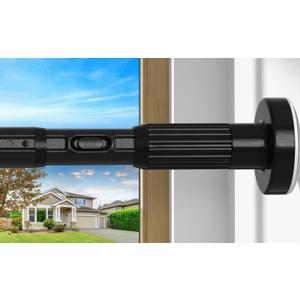 Black Tension Curtain Rod 41-67In, Curtain Rod No Drilling