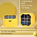YouKnow Silicone Case Compatible with GiiKER Tic Tac Toe Bolt Game 3-in-1 Handheld Puzzle Game Console, Fidget Toys Board Games Cover for Kids and Adults (Case Only) (Yellow)