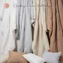 EVERGRACE Queen Comforter Set, 7-Piece Bed in a Bag, Shabby Chic Tufted Boho Bedding with Line Embroidery, Soft All Season Microfiber Comforter (90"x90") with Sheets, Pillowcases & Shams, Light Gray