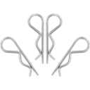 3 x RUIAN 4PCS 304 Stainless Steel Hardware Pins Cotter Pins R Clip Large Spring Retaining for Trailer Tractors Mower Carts Truck Pin Clip