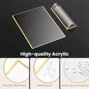 Acrylic Sign Holder 8.5X11 Gold Frames Double-Sided Gold Picture Frames Flyer Holder for Menu Holder Wedding Table Number Holder Photo Frames with Double Sided Stickers-3 Pack
