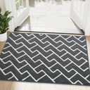 OLANLY Front Door Mat, Non-Slip Rubber Backing, Dirt Resistant and Absorbent, Washable, Easy to Clean Low-Profile Indoor Doormat for Back Door, Entryway, Inside Entrance, 48x32, Charcoal