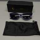 Retro Polarized Cat Eye Sunglasses for Women, Trendy Vintage Y2K Sun Glasses Gafas de sole VF2219 (Navy Blue)