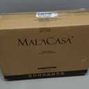 MALACASA Casserole Dish for Oven, 4.4 Qt Porcelain Baking Dish with Lid, 9x13 Baking Pan with Handles, Large Lasagna Pan Deep, Rectangular Bakeware, Microwave Safe, White, Series BAKE