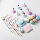 Weysat 22 Pcs Animal Birthday Party Decorations Animal Cake Cupcake Toppers with Mini Hats Miniature Flags Gift Boxes Balls for Jungle Safari Dollhouse Themed Birthday Party Favor Supplies, No Animals