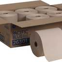 Pacific Blue Basic Recycled Hardwound Paper Towel Rolls by GP PRO (Georgia-Pacific), Brown, 26301, 800 Feet Per Roll, 6 Rolls Per Case
