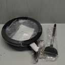 Carbon Steel Wok - Including Glass Cover and Silicone Spatula, 13-Inch Woks & Stir-Fry Pans for Induction, Electric, Gas Stoves