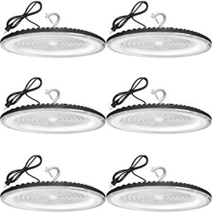 6 Pack 250W UFO Led High Bay Light,120VAC,5000K Daylight Commercial Bay Lighting,IP66 Waterproof,41050LM,1150W MH/HPS with Plug Area Lighting for Warehouse/Shop/Workshop/Barn/Gym/Factory