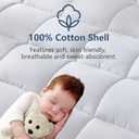 CozyLux Queen Size Mattress Pad Pillow Top Cotton Cooling Mattress Topper 8-21" Deep Pocket Mattress Cover Quilted Fitted Cooling 450GSM Mattress Protector (60x80 inch,White)