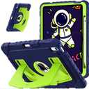 OKP Case for iPad A16 11th Generation 11 inch 2025/ 10th Generation 10.9 inch 2022, Shockproof Rugged Heavy Duty 11/10 th Gen i Pad Protective Cover with Pencil Holder/Kickstand, Navy Blue+Green