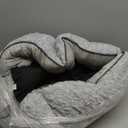 INVENHO Medium Dog Bed Rectangle Washable Orthopedic Soft Calming Sleeping Durable Pet Cuddler with Anti-Slip Bottom (M(25"x 21"x 8"), Light Grey)