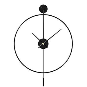 SHISEDECO Classical Large Modern Minimalist Pendulum Wall Clock 24" Black