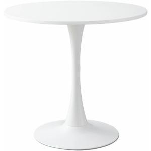 24 inch Small Round Dining Table for 2-4 People, Mid Century Modern Wood Tulip Table for Kitchen, Living Room, Restaurant, Office, Cafe, White