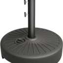 Fillable 81.5lb Max Capacity Umbrella Base,Outdoor Umbrella Stand with Steel Holder,Water or Sand Fillable for Outdoor,Lawn,Garden,Market