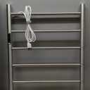 BLARALA Heated Towel Racks for Bathroom, Wall Mounted Electric Towel Warmer Racks with Timer & Temperature Control, 6 Bar Stainless Steel Towel Heater for Bathroom, Brushed Silver, Plug-in