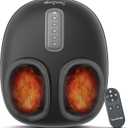 Foot Massager with Heat, Compression, Shiatsu Foot Massager Machine with Remote, Auto-Off Timers, Foot Warmer for Home Office, Up to Size 14,Black