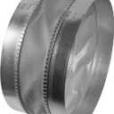 Vent Systems 12" Inch Flexible Vibration-Reducing Duct Connector  Round Galvanized Steel Vent Hose Adapter, Male-End Spiral Duct, Pipe Extender, HVAC Ventilation Fittings - Inline Duct Work Coupler