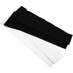 BESPORTBLE 2pairs Elastic Leg Sleeves for Men Ice Silk Sun Protection Compression Supports for Running Cycling and Outdoor Sports Black White Xl