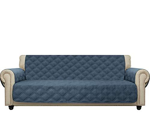 Sofa Cover Furniture Protector Sofa Slipcover for Children, Pets for Leather Couch (Blue, 68")