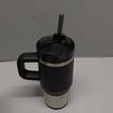 STANLEY Quencher H2.0 Tumbler with Handle and Straw 14 oz | Flowstate 3-Position Lid | Cup Holder Compatible for Travel | Insulated Stainless Steel Cup | BPA-Free | Black 2.0