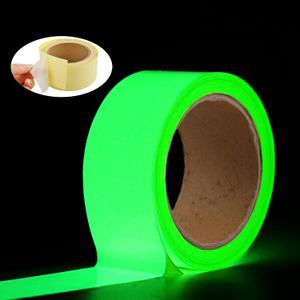 Oumers Glow in The Dark Tape 33 ft x 2 inch Green High Bright Luminous Tape Sticker Removeble Waterproof and Photoluminescent