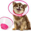 Vivifying Pet Cone for Cats and Small Dogs, 3 Size of Adjustable 5.7-8in Lightweight Recovery Elizabethan Collar for Cats, Puppies and Mini Dogs (Pink)