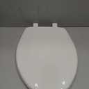 Bemis 7300SLEC Slow Close Toilet Seat, Easy Clean Hinges and Durable Plastic Seat, Made in USA, Elongated, White