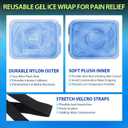 Ice Packs for Injuries Reusable, Knee Gel Ice Pack Wrap Pain Relief for Knee Replacement Surgery, Swelling, Meniscus Tear, ACL, Sports Injuries, Bruises and Arthritis, Elbow Ice Pack Blue
