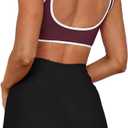 LASLULU Sexy Sports Bras for Women V Neck Sleeveless Padded Bra Workout Yoga Crop Top (XL)