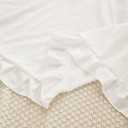 Boho White Body Pillowcase 20x54in - Ruffled Fringe Decor Sham