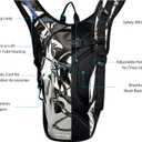 Reflective Hydration Backpack, Hydration Pack - Water Backpack with 2L Hydration Bladder, Essential for Festivals - Rave Hydration Pack for Hiking, Running, Cycling, and Festivals