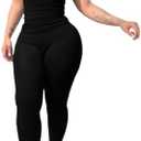 Nimsruc Two Piece Outfits For Women Summer Casual Short Sleeve Jogging Suits Size XL