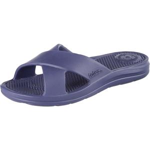 totes Women's Everywear Cross Slide Sandal (11, Navy Blue)