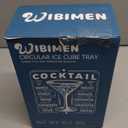 WIBIMEN Ice Cube Tray with Lid and Bin - Round Ice Trays for Freezer with Lid - Ice Cube Trays for Freezer with Ice Container (0.8"-2PACK Blue)