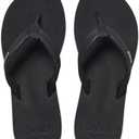 Reef Cushion Sands Womens Beach Flip Flop, Ultra Soft Cushion Footbed, Arch Support, Black, 9