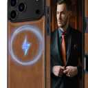 LOHASIC for iPhone 17 Pro Max Case, Compatible with MagSafe Premium PU Leather Strong Magnetic Classic Style Soft Back Cover Protective Cases 6.9 inch 2025, Brown