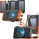 GOODaaa 45800mAh Solar Power Bank Plus Five Solar Panels 36800mAh Wireless Charger