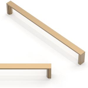 10 Pack Champagne Bronze Cabinet Pulls 7.5 Inch(192mm) Kitchen Cabinet Handles Solid Zinc Alloy Cabinet Hardware Drawer Pulls