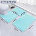 SWEMSTAR Bathroom Rugs Thick Memory Foam Bath Mat - Non-Slip, Quick Dry, Absorbent Washable Floor Microfiber Mat for Shower, Tub, Home Decor Accessories - 17"x24"