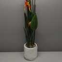 Artificial Bird of Paradise Plant 4 Ft Tall Fake Banana Leaf Plant for Indoors and Outdoors, Artificial Flowers, Faux Palm Tree with Plastic Pot for Office and Home Decor