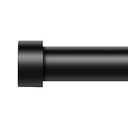 Silver Curtain Rods for Windows 48 to 84 Inch(4-7 Feet),1" Diameter Drapery Rods with Modern Style End Cap Finials,Size:36-88 Inch