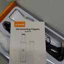 Oneisall Dog Paw Trimmer, Cordless Paw Hair Trimmer for Dogs with Double Blades, Quiet 2 Speed Small Dog Grooming Clippers for Paws, Eyes, Ears, Face, Rump (White)