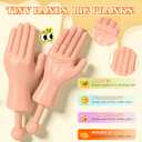 Tiny Hands (2 Pairs Light Color), Mini Hand Puppet on a Stick, Fake Small Hands for Costumes and Pranks, Doll Hands for Novelty Gifts, Make Anyone Laugh