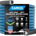 Camco TastePURE 35-Foot Premium Camper/RV Drinking Water Hose - Features a Heavy-Duty No-Kink Design with Strain Relief Ends & 5/8-Inch Inside Diameter - NSF Drinking Water Safe Certified (22843)