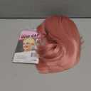 12 Inch Short Pink Bob Wig with Bangs for Halloween Daily Cosplay & Party Use, Heat Resistant Straight Synthetic Costume Colorful Wigs for Women, Pink
