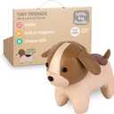 Little Big Friends Tiny Friends | Soft Baby Rattle Toy | Special Stuffed Animal | Easy to Clean | Ideal for Strollers, Car Seats, Diaper Bags | Adrien The Dog