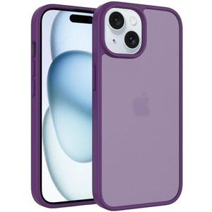 GUNPRIO Compatible with iPhone,  Anti-Fingerprint Matte Coating, Protective Hard Back Slim Translucent Case for iPhone Purple