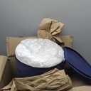 2025 Premium Upgraded Non-Vacuum Bed Quilt All Seasons 100% Cotton Filled Comforter - Reversible Lightweight Soft Breathable Fluffy (Pure White, Full/Queen)